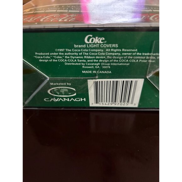 Coca-Cola Stained Glass Light Covers 6-Pack By Cavanagh Christmas Collectibles - Picture 3 of 7